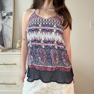 Lucky Brand Multicolor Bohemian Top